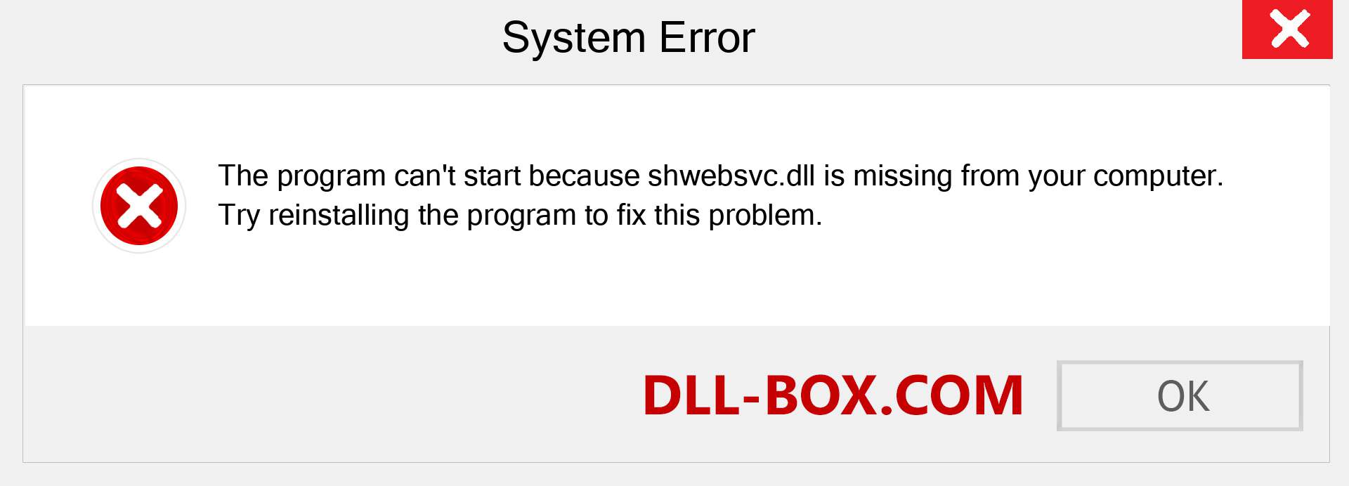  shwebsvc.dll file is missing?. Download for Windows 7, 8, 10 - Fix  shwebsvc dll Missing Error on Windows, photos, images