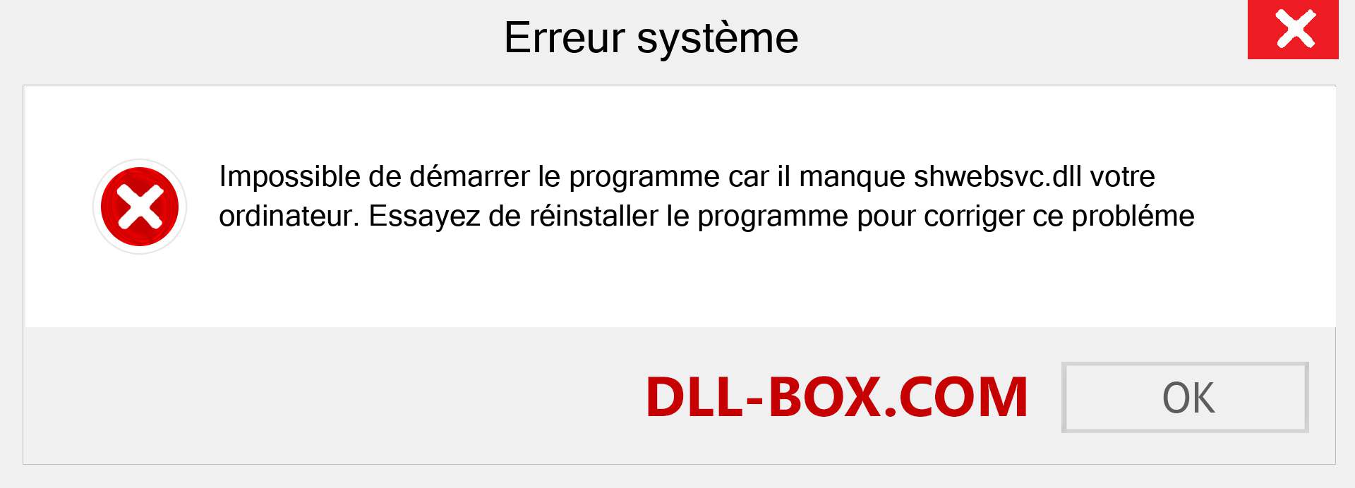 Le fichier shwebsvc.dll est manquant ?. Télécharger pour Windows 7, 8, 10 - Correction de l'erreur manquante shwebsvc dll sur Windows, photos, images